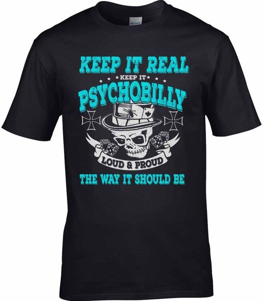 

2019 new short sleeve casual psychobilly rock t-shirt punk rockabilly rock & roll 3xl men's larger sale 100 % cotton tee