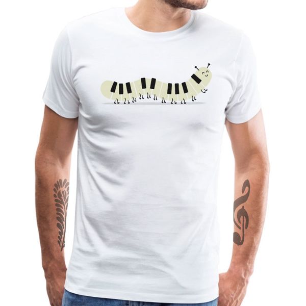 

youth t-shirt caterpiano custom & tees men tshirt piano music cotton fabric o-neck short sleeve t shirt idea birthday gift