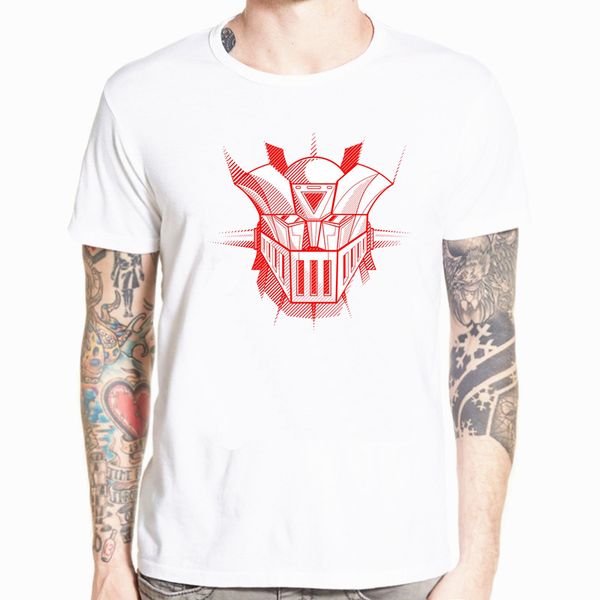 

mazinger z футболки мужчины аниме старый классический манга робот фильм t-shirt black basic тис рубашка для мужчин streetwear рубашки тис