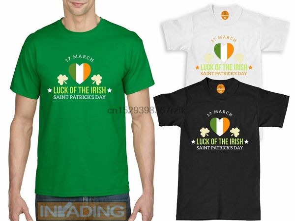 

luck of the irish green t shirt st patricks day tshirt ireland t-shirt flag