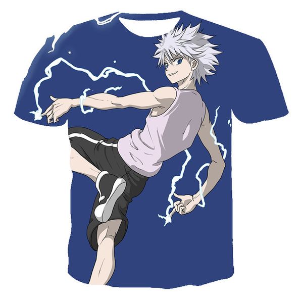 

men hunterx breathable printing anime 3d print shirts humor graphic aesthetic men clothing
