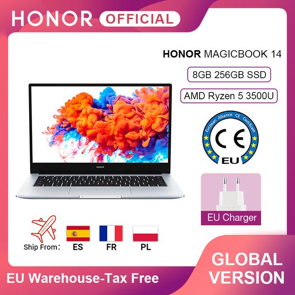 

global version honor magicbook 14 lap14.0'' fhd amd ryzen 5 3500u 8gb 256gb ssd 65w fast charger windows 10 lap