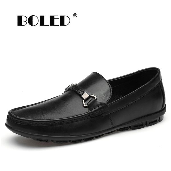 

designer fashion men shoes natural leather men shoes comfortable loafers moccasins flats breathable, Black
