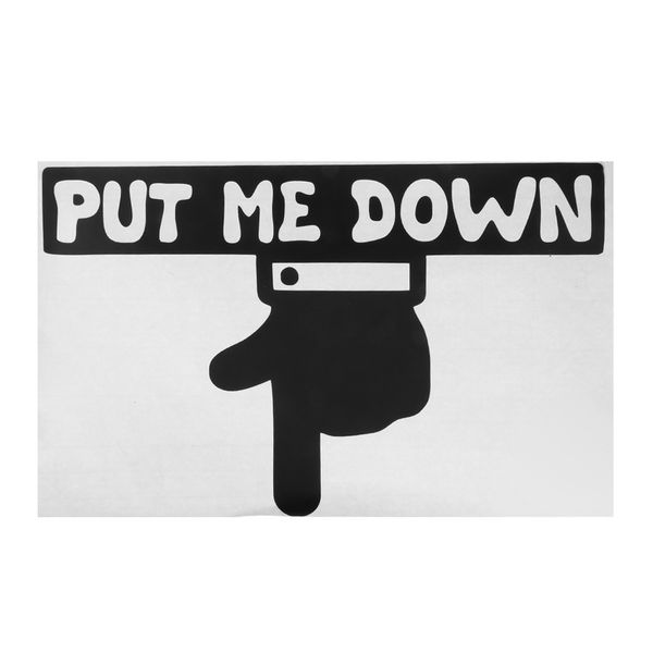 

removable adhesive bathroom door toilet seat sticker - put me down