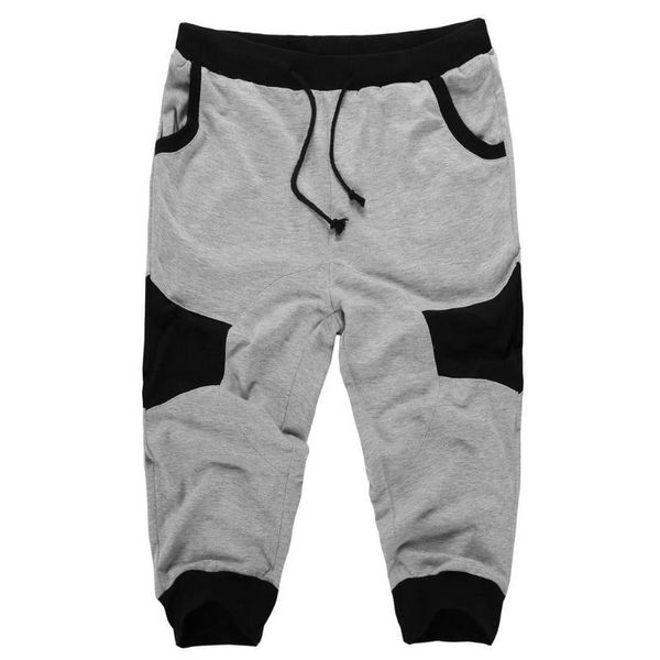 

Men Fashion Casual Elastic Waist Drawstring Pants Pockets Patchwork Contrast Color Training Jogger Sport Short