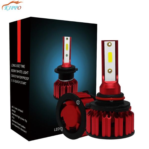 

kippo q6 2pcs 12v car headlight headlamp h4 h7 h8 h9 h10 h11 3 2 4 9003 9005 9006 auto headlamp 6000lm 6000k led light