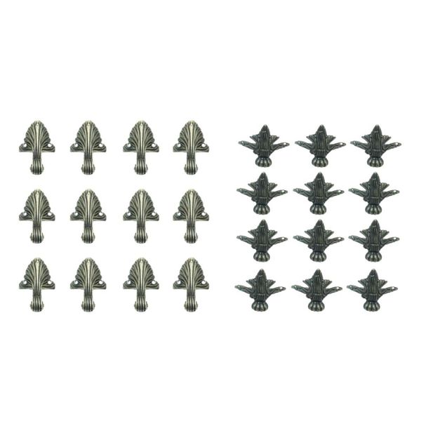 

24pcs jewelry chest wood box decorative alloy feet leg corner protector