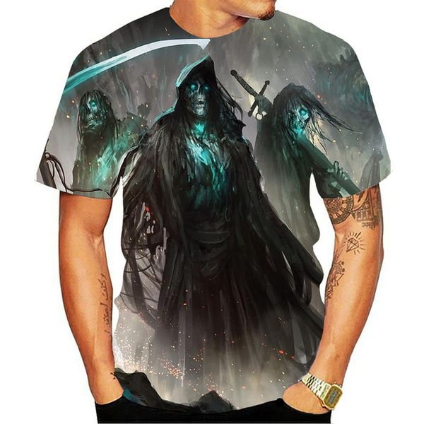 

horror skull compression punisher new street 3d print shirts hippie comics harajuku men clothing