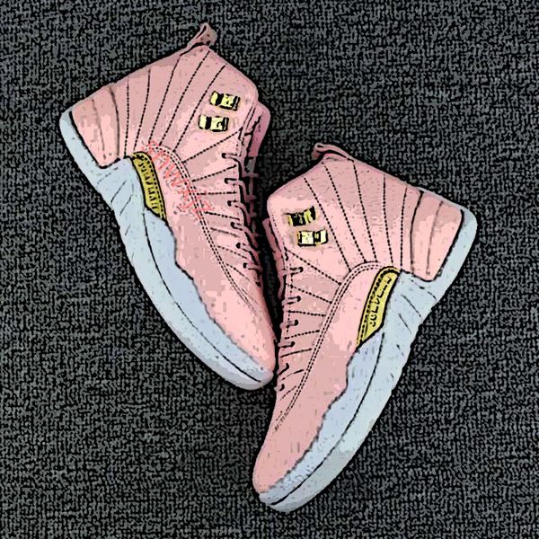 

2019 новый jumpman 12 женщин gs pink lemonade на открытом воздухе обувь девушки 12s 12 pink lemonade на открытом воздухе обувь 36-40, Black