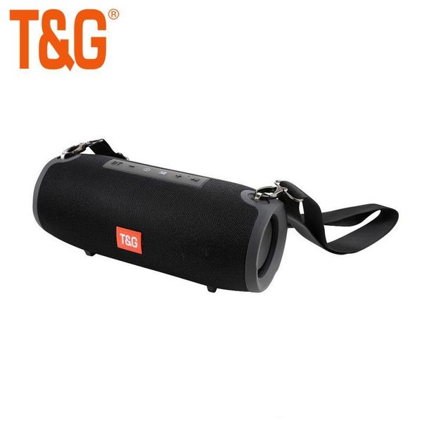 

tg118 big speaker with strap bluetooth stereo subwoofers hifi super 2*10w soundbox with 2200 mah outdoor amplifer 18pcs/lot
