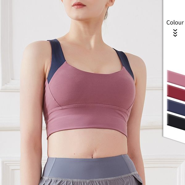 

gym clothing selling sports underwear women's high strength -resistant vest beauty back running yoga push up thin summer fitness bra, White;black