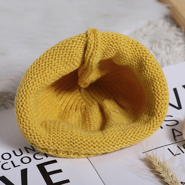 

scarves children's hat cartoon standard baby woolen autumn and winter style pointed knitted, Blue;gray