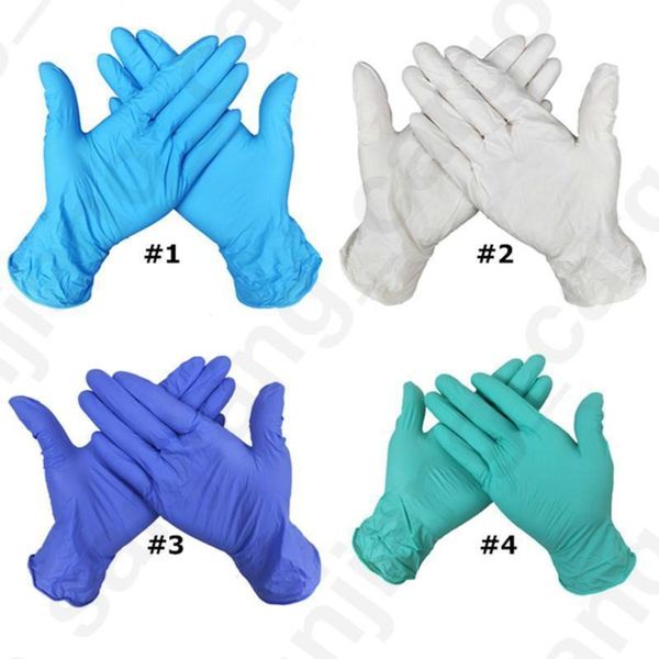 

a disposable 100pcs/box gloves latex nitrile grade without powder anti-skid anti-acid protective gloves kitchen home rubber gloves d316011