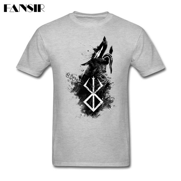 

2020 charming wolf berserk t-shirt mens short sleeve organic cotton men t shirt camisa masculina plus size