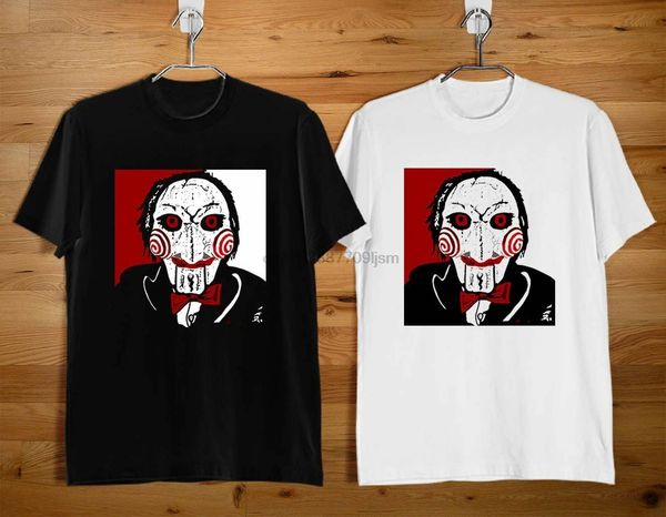 

new saw jigsaw horror thriller movie black and white shirt usa size s-xxxl zm1