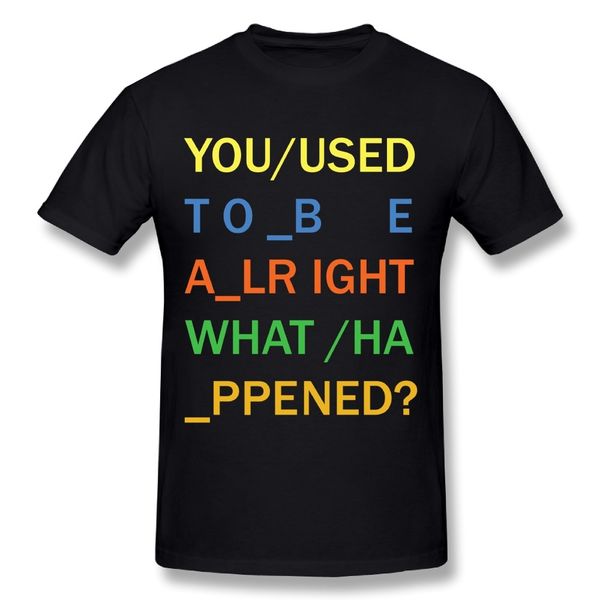 

graphic men radiohead t shirt round neck nice t-shirts 100% cotton hip hop camiseta graphic men's tshirt homme