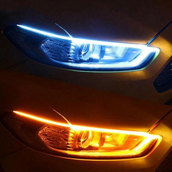 

60cm light strips soft tube strip daytime running light turn signal lamps 2pc