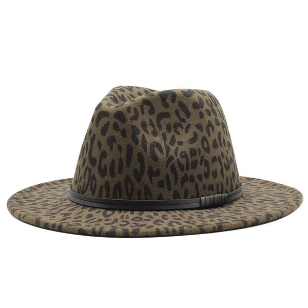 

wide brim hats seioum winter classic for men large size at fedora sombrero elegant women leopard print wool cap, Blue;gray