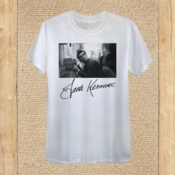 

jack kerouac radio t-shirt design on the road novelist poet women fitted summer o-neck tee shirt