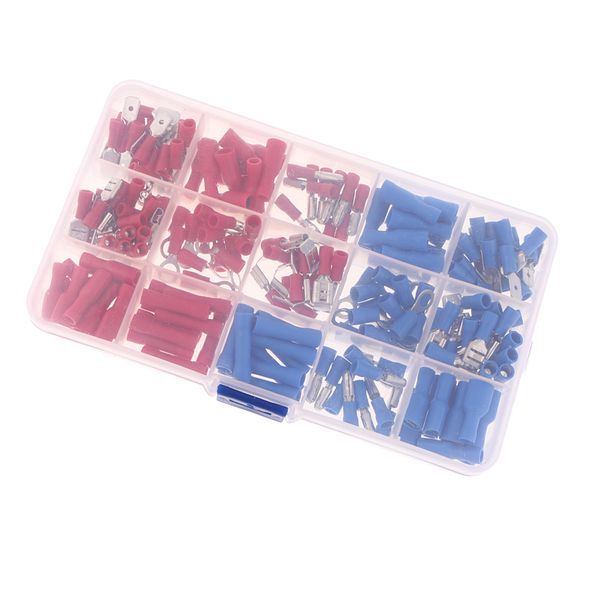 

200 assorted insulated electrical wire terminals crimp connectors spade set