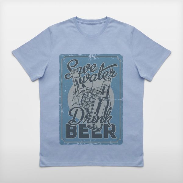 

mens сохранить вода пить пиво классический футболка мужчины майка