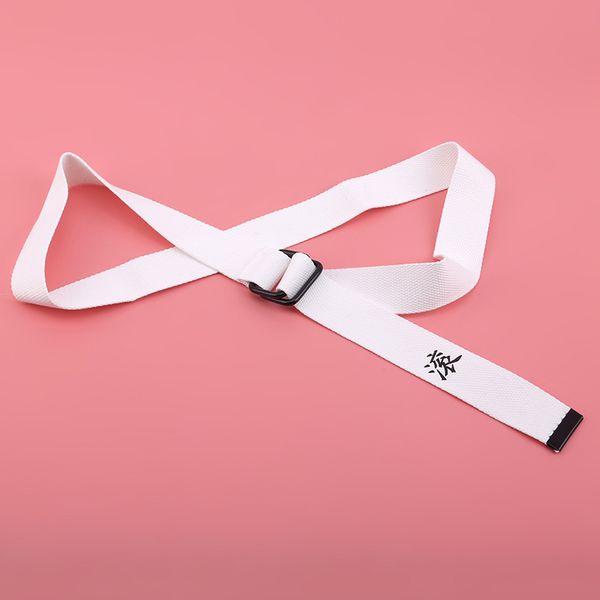 

belt fashion chinese letter printed design nylon belt ring button practical wild casual, Black;brown