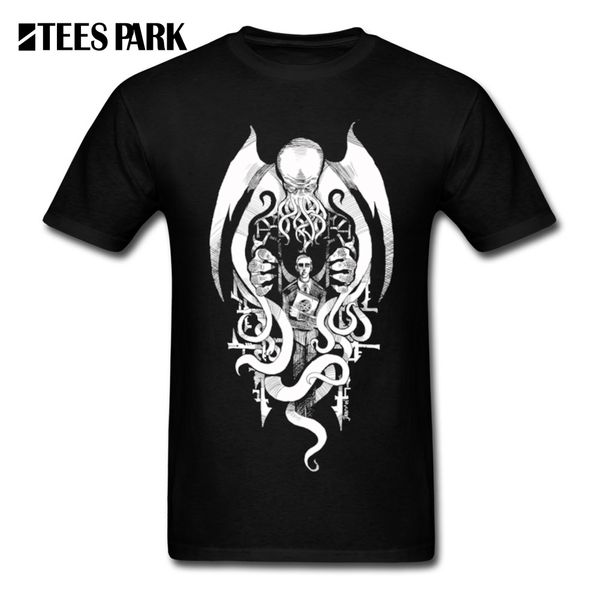 

t shirt cthulhu weird fiction men natural t-shirt cotton short sleeve novelty man round neck tee shirt print for male