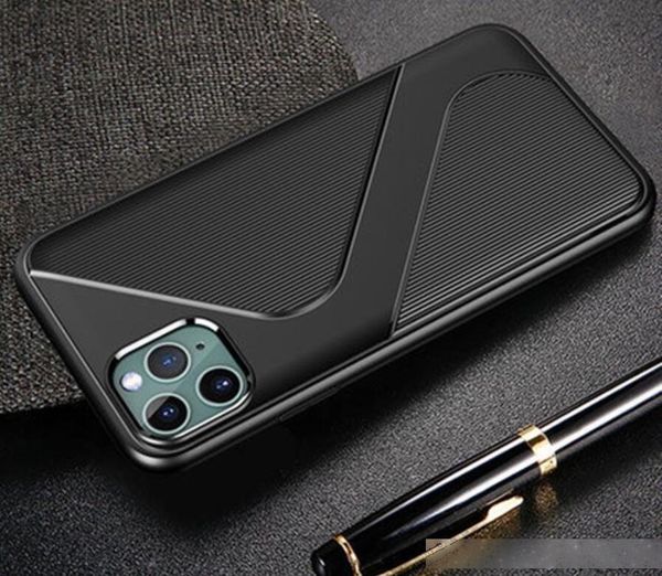 

new carbon fiber phone case for iphone 11 pro max x xr xs 6 8 soft tpu rubber shock-proof full protect back cover