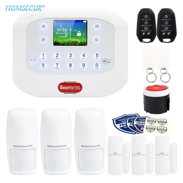 

alarm systems homsecur wireless&wired gsm rfid lcd sms autodial home house system+friendly menu