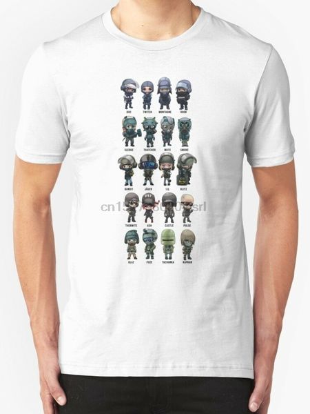 

new rainbow six siege chibis mens t-shirt white