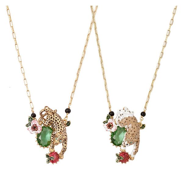 

charm party jewelry 2020 leopard gem necklace simple elegant lovely animal pendant necklaces for women good gift, Silver