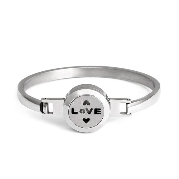 

fashion women love heart color rose gold black titanium steel at long last love hollow bracelets jewelry