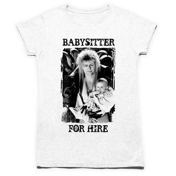 

ladies retro david bowie labyrinth movie jareth babysitter t shirt goblin king gift casual drop ship tee shirt