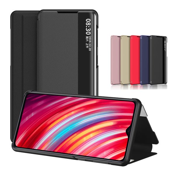 

new fashion case for xiaomi mi 10 pro cc9 cc9e a3 lite side smart window clear view flip cover redmi note 8 pro 9 8 8t 8a k20