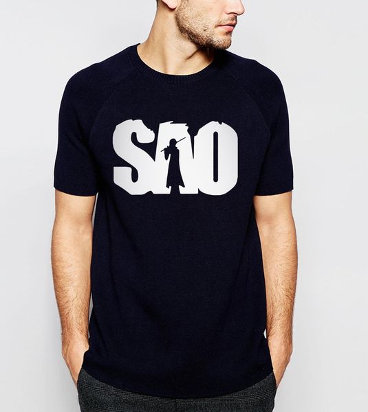 

anime sword art online sao printed 2019 summer new fashion men's t-shirt 100% cotton s.a.o t shirts hip hop style tees