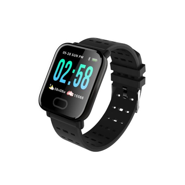 

a6 wristband smart watch color touch screen ip67 water resistant smartwatch heart rate smart bracelet monitor for iphone android