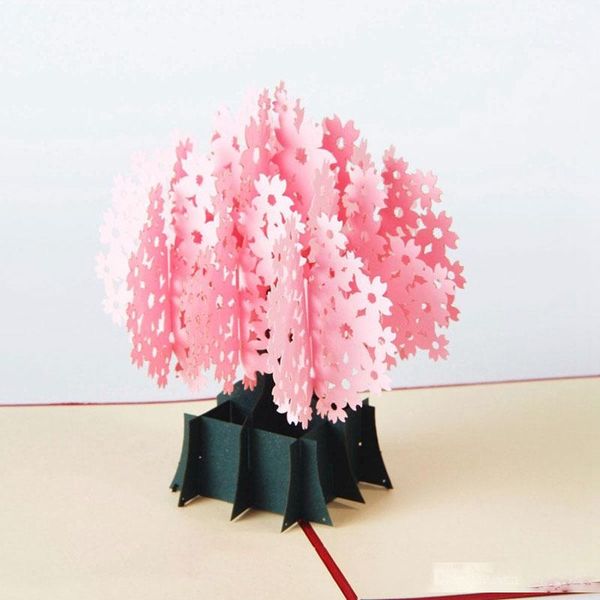 

sakura love stereo invitation card creative handmade kirigami & origami 3d pop up greeting cards for gift sweet wedding greeting