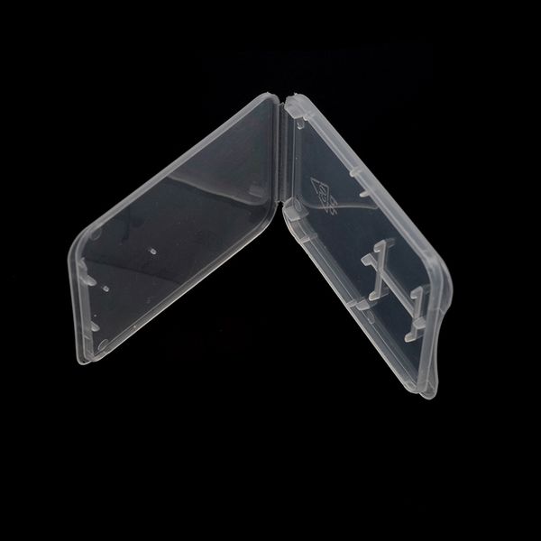 

3.82mm ultra thin super slim plastic tf card + sd adapter case 2 in 1 memory card storage box case ideal for royal mail 1 day dispatch