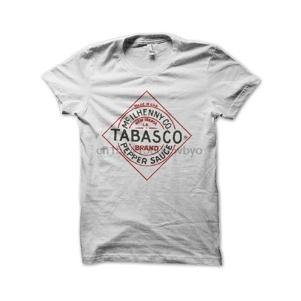 

men's tabasco white cotton t shirt