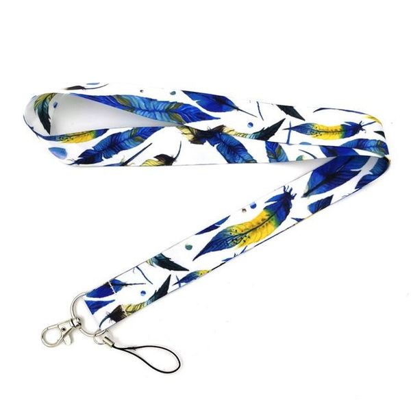 

mobile phone straps leaves women mobile phone lanyard for keys id card pass gym usb badge holder diy hang rope tags