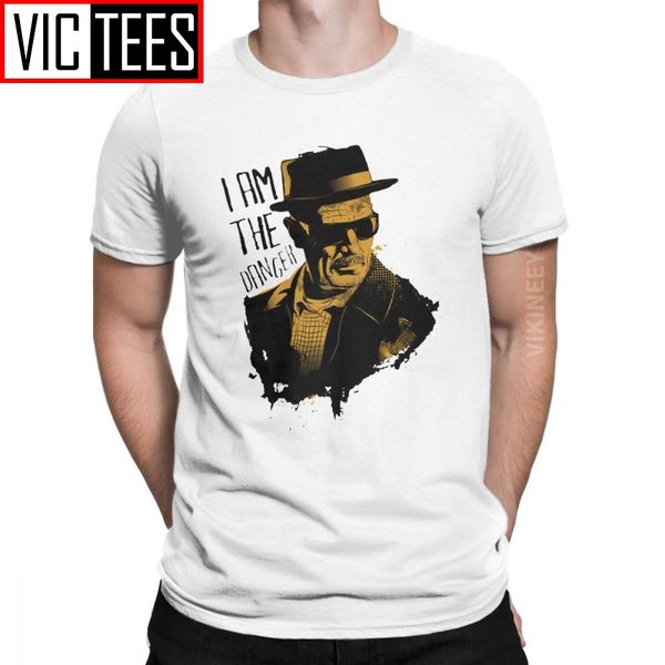 

men breaking bad i am the danger 2 t shirt pure cotton camisas hombre vintage homme new arrival tshirt