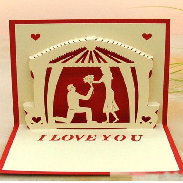 

handmade kirigami & origami 3d pop up i love you card creative valentine s day gift&greeting cards ing