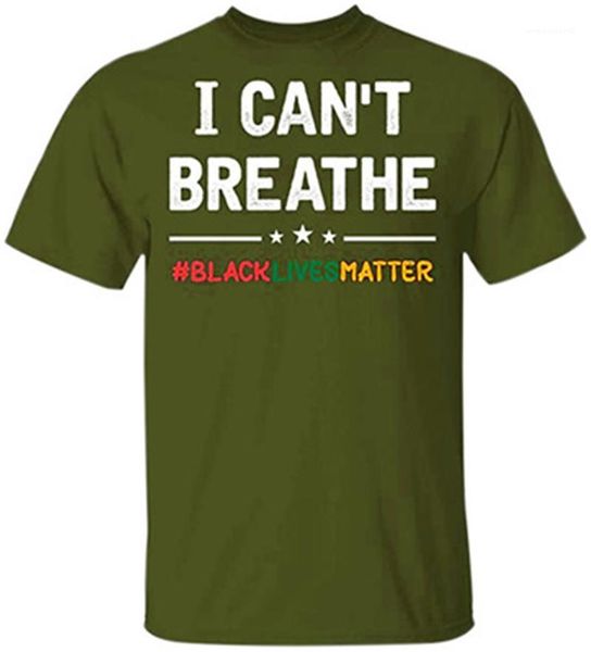 

man t-shirts fashion letter black lives matter crew neck loose casual designer summer male short sleeve tees tshirts i cant breathe, White;black