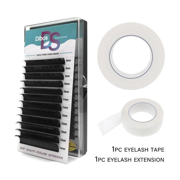 

false eyelashes dibos size 005/007/010/015 c/d curl lashes individual faux mink volume silk fake eyelash extension