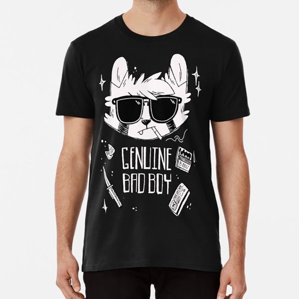 

genuine b-boy t shirt red panda raccoon bad boy cigarette sunglasses matches knife