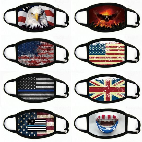 

face mask flag digital printed party cosplay masksdust warm windproof cotton mask#329, Black