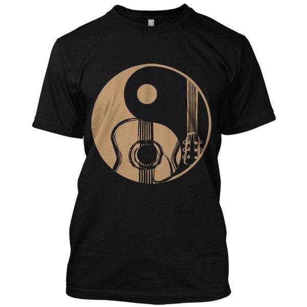 

men t shirt 2019 fashion printed t-shirt pure cotton men yin yang acoustic guitar t shirt bass graphic music cosplay t-shirts