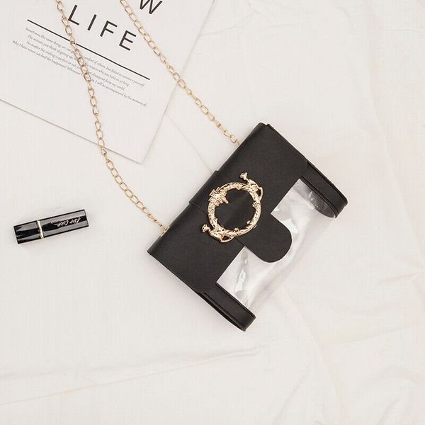 

2020 new women bag candy pvc transparent shoulder bag women lovely crossbody lady chain mini female handbag tote