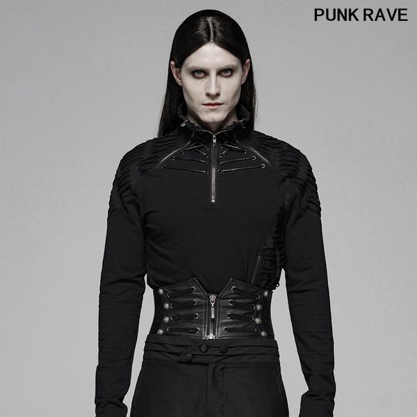 

благородный pu кожа ленты rivet личности регулируемая рулевая rope girdle punk красавцы корсета punk rave ws-306ydm, Black;brown