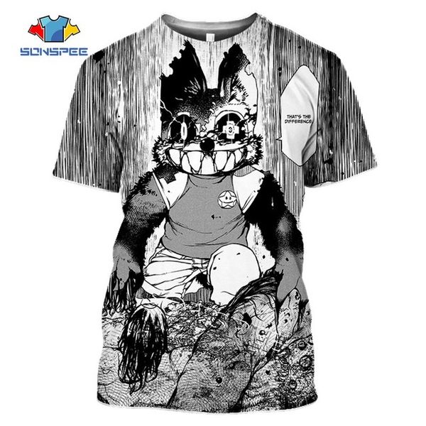 

comic men hunting anime ragdoll gleipnir summer 3d print shirts oversized hentai plus size men clothing
